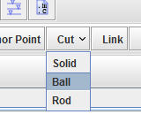 Menu to create a ball cut