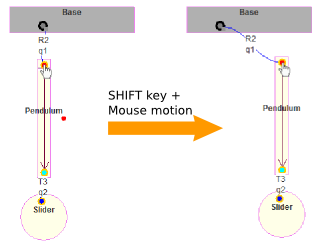 Press the SHIFT key to move a component and all its descendence